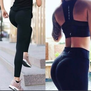 Zyia active scrunchy what black high rise leggings size 4